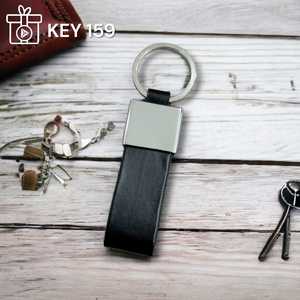 Porte-clés en acier inoxydable au design élégant pour hommes et femmes, finition dorée, noir et or, mousqueton promotionnel pour cadeaux, logo personnalisé - Product Image 5