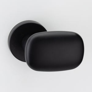 Pomo de Puerta Ovalado de Alta Resistencia, Aleación de Zinc, Diseño Compacto, Redondo, Herraje Interior para Dormitorio, Baño, Oficina, Hotel, Pasillo - Product Image 3