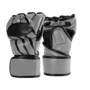 Anti-Wrinkle Plus Size Leather MMA <b>Gloves</b> with Moisture Wicking Hook-and-Loop Closure Customizable Colors/Sizes All Seasons Use - Product Image 6