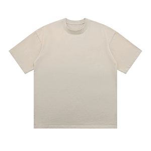 Camiseta de algodón pesado para hombre, estilo vintage, con logo personalizado, lavado ácido, desgastada, oversize, en blanco, al por mayor - Product Image 6