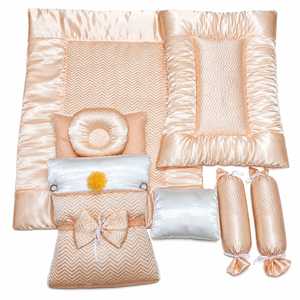 Juego de Ropa de Cama para Bebé Personalizado, Simple, Acolchado de Satén, Diseño Sólido, Relleno de Seda, 200 Hilos, 80 Fibras, para Todas las Estaciones - Product Image 3