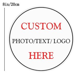 Insegna Decorativa in Metallo Personalizzata con Logo e Testo - Design Rotondo - Product Image 2