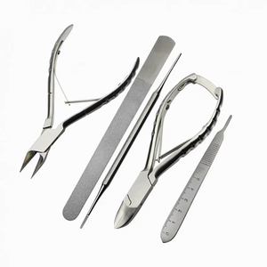 Ensemble d'instruments chirurgicaux professionnels en acier inoxydable pour podologie, soins des ongles des pieds, pinces, lime, sonde, ciseaux, certifié ISO13485 CE - Product Image 5