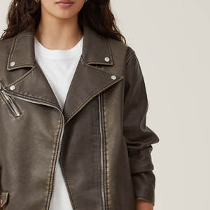 Veste en cuir pour femme en peau de mouton véritable de qualité supérieure, respirante, imperméable, nouvelle, élégante, décontractée, couleur unie, pour usage extérieur - Product Image 5