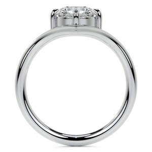 Round Cut <b>Solitaire</b> Moissanite <b>Ring</b> 925 Sterling <b>Silver</b> White Gold Plated Luxury Engagement Wedding Promise Bridal <b>Ring</b> - Product Image 2