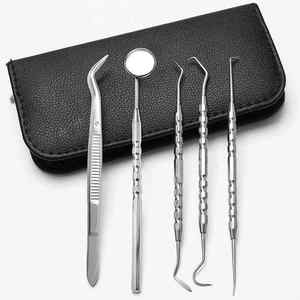 Dental Hygiene Tools Kit Medical Grade Stainless Steel Manual Reusable Dental Instruments Set with <b>Case</b> By Grip Surgical - Product Image 1
