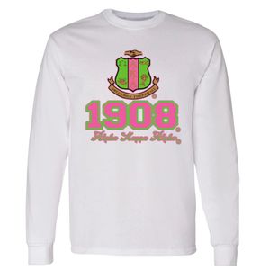 เสื้อยืดแขนยาวสีเทาเข้ม 1908 ลายกราฟิกครีสต์ คอกลม เสื้อผ้าลำลองสำหรับผู้หญิง แฟชั่นสตรีทแวร์ เสื้อสำหรับใส่ทุกวัน - Product Image 1