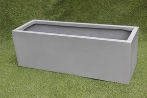Rectangular Classic Plain Design Handcrafted Hand Carved FRP Planter Pot Lightweight Unbreakable Floor <b>Outdoor</b>/Indoor Use - Product Image 5