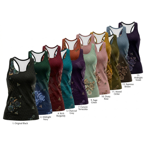 เสื้อกล้ามออกกำลังกายแบบมีโครงสร้างเสริม ซับเหงื่อ แห้งไว ทรง Racerback สำหรับฟิตเนส โยคะ และกีฬา  ปรับแต่งได้ - Product Image 1