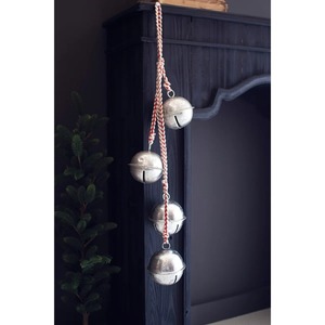 Campanas Colgantes de Metal Vintage, Forma Redonda, Adornos Decorativos Hechos a Mano, Pintadas en Rojo, Blanco y Dorado, Decoración para Árbol de Navidad - Product Image 6