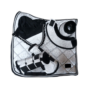 Almohadilla para silla de doma, almohadilla para silla de salto, orejeras para caballo, vendas para patas de caballo, juego completo - Product Image 1