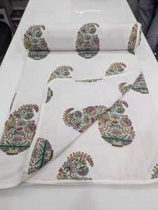 Hand Block Printed Cotton Double Dohar Floral Soft <b>Luxury</b> Cotton Queen Size Dohar Traditional Rajasthani Eco-friendly Dohar - Product Image 3