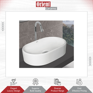Proveedor Mayorista de Artículos Sanitarios de Cerámica de Alta Calidad para Baño, Lavabo de Diseño Moderno para Sobreponer sobre la Encimera - Product Image 3
