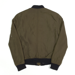 Chaqueta Bomber Verde Oliva para Hombre, Ligera, de Nailon, con Cierre, Cuello Acanalado, Ropa Exterior Informal - Product Image 2