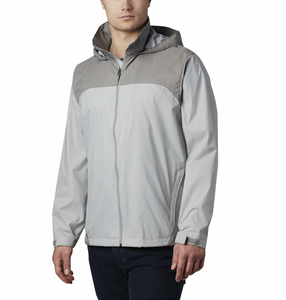 เสื้อแจ็คเก็ตผู้ชายสีเทาแบบมีฮู้ด ผ้า softshell กันน้ำ ซิปหน้า ป้องกันลม ทรงปกติ ใส่ได้ทุกฤดู - Product Image 1
