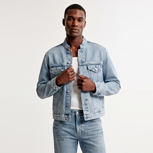 Chaqueta vaquera ligera para hombre, con cuello vuelto y botones, estilo moderno para invierno. - Product Image 2