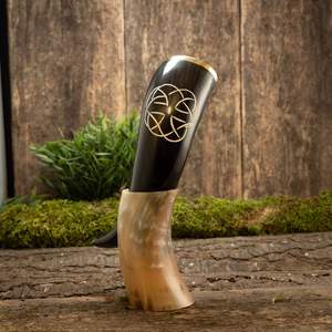 Corne à boire artisanale de haute qualité, 100% corne naturelle, corne de vache viking médiévale, produit d'Inde - Product Image 2