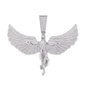 Collar con Colgante de Ala de Ángel con Diamante Moissanite, Cadena de Plata 925 con Baño de Oro, Joyería Hip Hop, Regalo de Lujo para Hombres y Mujeres - Product Image 5