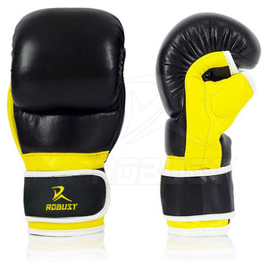 บริการ OEM ผู้ผลิตถุงมือ MMA ขนาดสั่งทำ หนังแท้ กันลื่น ปิดด้วยแถบตีนตุ๊กแก ยี่ห้อ ROBUST INDUSTRIES ถุงมือสำหรับฝึกซ้อม - Product Image 5