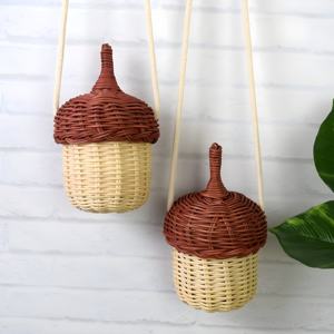 Panier pour enfant en rotin fait main, sacs à jouets pour enfants en forme de gland, ensembles de paniers en fibres durables au prix le plus bas - Product Image 5