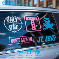 Personnalisation en gros en usine, conception de logo gratuite, vinyle découpé, adhésif puissant, autocollants de voiture imperméables