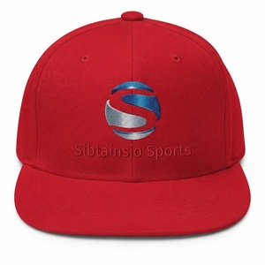 Gorra de Béisbol Bordada de 5 Paneles Personalizada al por Mayor, Color Rojo, para Adultos, de Tela de Algodón, Talla Ajustable, para Deportes - Product Image 1