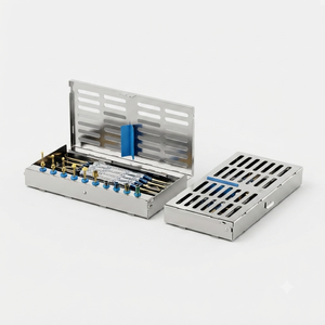 Kit de lifting de sinus dentaire avec forets et embouts, instruments chirurgicaux manuels, poignée moletée bleue, Classe I, certifié CE - Product Image 5