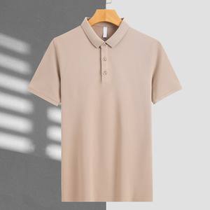 Polo personnalisé haut de gamme en couleur unie, uniforme de travail sur mesure, t-shirt d'été à manches courtes avec col et logo brodé - Product Image 5