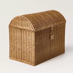 Cofre del tesoro hecho a mano, baúl de ratán natural, cajas de almacenamiento multifuncionales de gran tamaño - Product Image 3