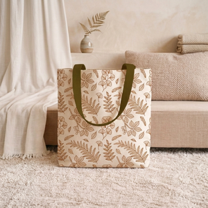 Bolsa de Compras Reutilizable de Algodón, Bolsa Ecológica para Supermercado, Bolsa de Tela Lavable y Resistente para Uso Diario - Product Image 1