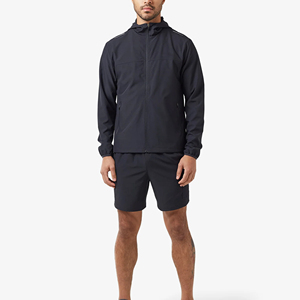 Ensemble coupe-vent léger pour homme : veste à capuche et short de survêtement, séchage rapide, respirant, vêtements de sport - Product Image 1