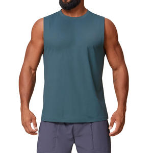 Camiseta sin Mangas para Hombre, Color Sólido, Personalizada al por Mayor, Tejida, Informal, Deportiva, Ecológica, Transpirable y de Secado Rápido - Product Image 1