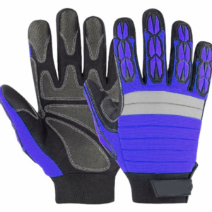 Guantes de Seguridad Profesionales Anti-Impacto de Cuero Sintético Flexible Amara con Puño de Neopreno y Protección de Nudillos TPR para Mecánicos - Product Image 5