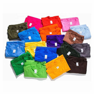 T-shirt en tricot à manches mi-longues, couleur unie, version coréenne ample, broderie personnalisée avec logo OEM, pour hommes - Product Image 4