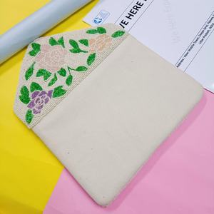 Bolsa de Almacenamiento Hecha a Mano con Cuentas, Diseño Floral Colorido, Diseño Bohemio Elegante y de Lujo, Ecológica, Duradera, 10x6 Pulgadas, Multiusos - Product Image 5