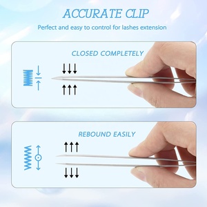 Fiber Tips Tweezers Set Best Quality Sustainable <b>Eyelash</b> <b>Extension</b> Tweezers 90 Degree Long Isolation <b>mink</b> - Product Image 5