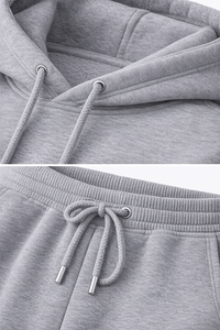 Ensemble de survêtement en molleton de coton pour femme, coupe ample, avec sweat à capuche, 2 pièces, pour sports d'hiver et jogging - Product Image 5