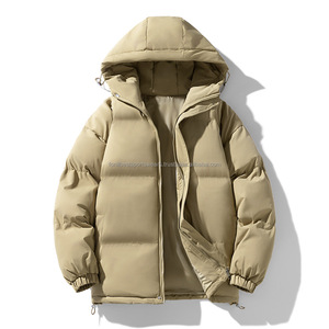 Veste matelassée à capuche pour homme, hiver, décontractée, coupe-vent, écologique, rembourrage en coton, 240g de rembourrage en polyester, fermeture éclair, couleur unie - Product Image 6
