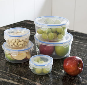 Plastic Lunch <b>Box</b> 5 <b>Round</b> Food Storage Container With Lid for Lunch Meal Prep Leftovers Food Grade Plastic BPA Free - Product Image 5