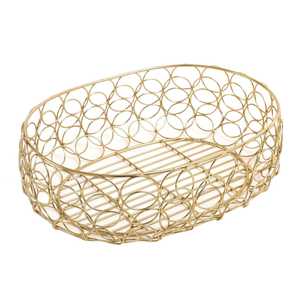 Enhance Your Home Modern Metal <b>Wire</b> <b>Basket</b> 36x28x10 Cm Handmade Decorative Serving Bowl for Fruit and Snacks - Product Image 1
