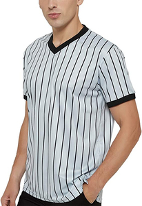 Camiseta de Árbitro Personalizada con Cuello Redondo, Tejida, para Hombre, Deportes, Baloncesto, Fútbol, Algodón, Fibra de Bambú, Ecológica - Product Image 5