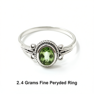 แหวนพลอยเพอริดอทดีไซน์วินเทจ น้ำหนัก 2.4 กรัม - Product Image 2