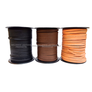 Eco-Friendly Natural Color Flat <b>Leather</b> Cord 5mm Handmade <b>Leather</b> Strap for Jewelry Craft - Product Image 6