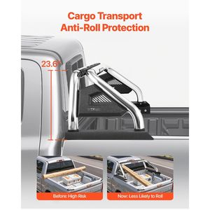 Barra Sportiva Universale Regolabile per Cassone del Pickup Compatibile con Pickup di Dimensioni Complete e Medie con Luce Freno LED Inclusa - Product Image 6