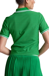 New Arrived 2026 100% Cotton 3 Button Women's Solid Green Color Breathable Eco-Friendly Anti-Wrinkle Summer Appliques for - Product Image 4