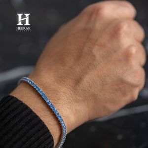 Luxury Blue <b>Gemstone</b> Tennis <b>Bracelet</b> Round Cut Stones 14K/18K Gold Fine Jewelry Manufacturer - Product Image 4