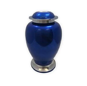 Urna Funeraria de Aluminio Plateado para Cremación de Adultos, Diseño Personalizable, Decoración para el Hogar, Estilo Americano, Capacidad de 200 Pulgadas Cúbicas - Product Image 1