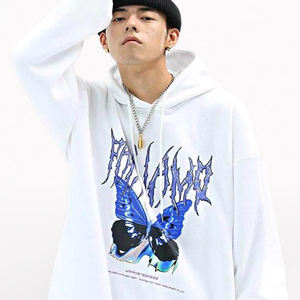 Sudadera con Capucha Personalizada de Alta Calidad 100% Algodón para Hombre, Diseño Estampado en Blanco y Negro con Logotipo Cubierto - Product Image 5