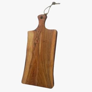 Grande planche à découper rectangulaire en bois à grain apparent pour légumes et viandes, en teck et acacia, pour la cuisine - Product Image 2