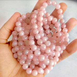 Elegant Rose Quartz Beaded <b>Bracelet</b> Natural Pink <b>Crystal</b> <b>Healing</b> Stone Smooth Polished Round Beads Jewelry Wholesale Africa Bulk - Product Image 2